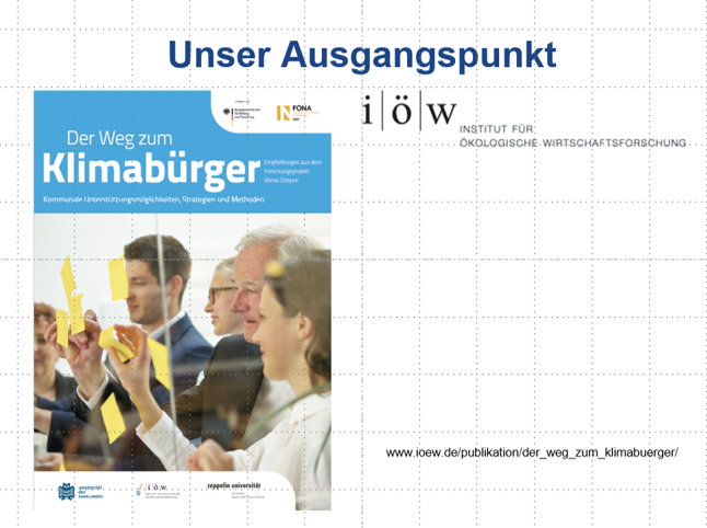 Broschüre der Weg zum Klimabürger als Ausgangspunkt für den Open Table 2018