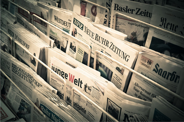 Zeitungen beschreibt das Service Angebot für Pressearbeit